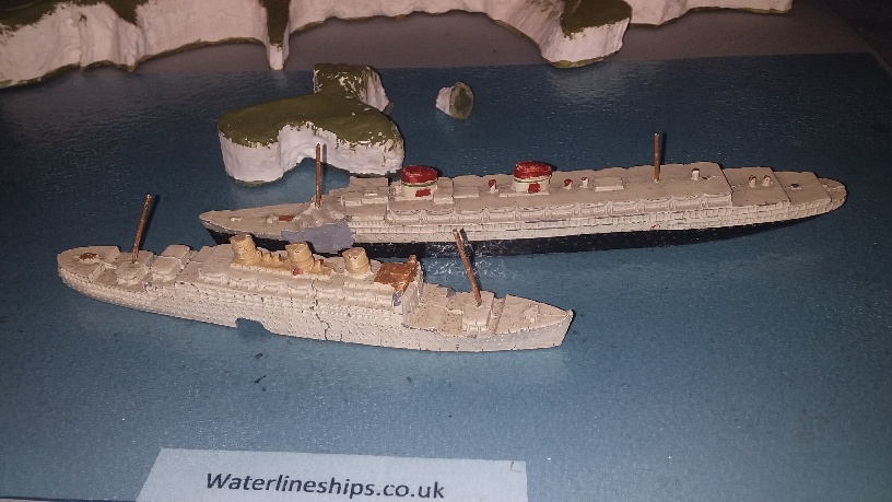 SS Rex and SS Strathaird ocean liners 1:1800 scale SS Rex and SS Strathaird ocean liners 1:1800 scale